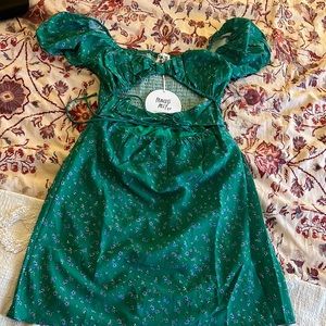 Emerald green dress
